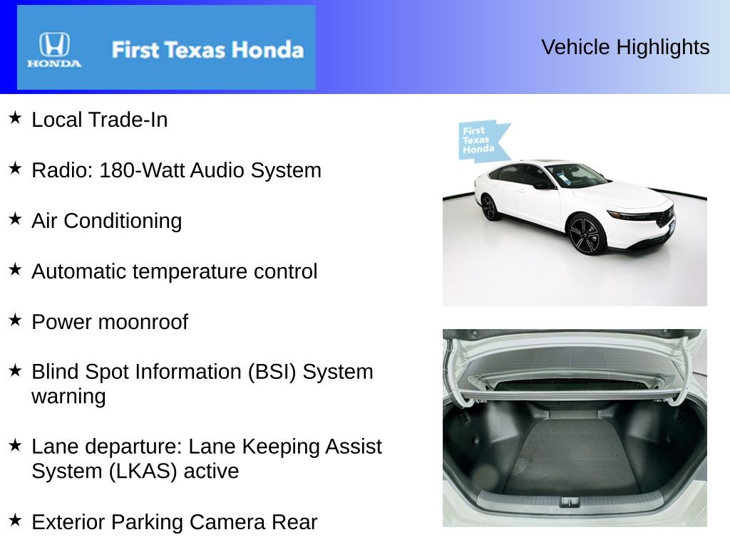 Used Car 2025 Honda Accord Hybrid  Sport For Sale Under $35,000 In Austin, Texas