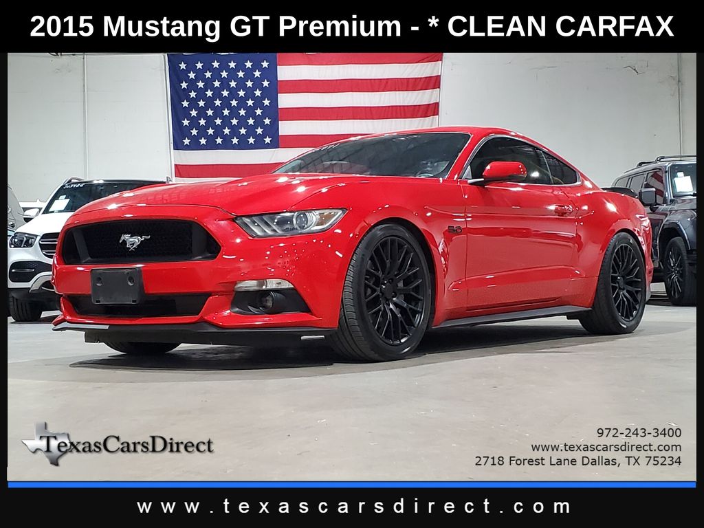 Race Red 2015 Ford Mustang Coupe Rear-Wheel Drive 6-Speed Manual