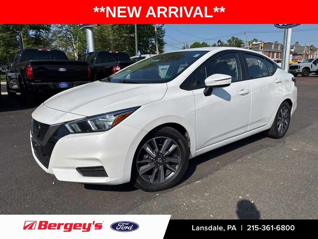 Aspen White TriCoat Pearl 2020 Nissan Versa SV FWD Sedan Front-Wheel Drive Continuously Variable Transmission