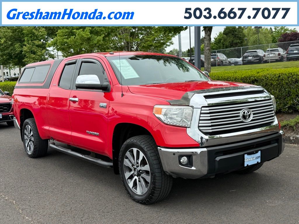Radiant Red 2015 Toyota Tundra Limited Double Cab 5.7L 4WD Pickup Truck Four-Wheel Drive 6-Speed Automatic Overdrive