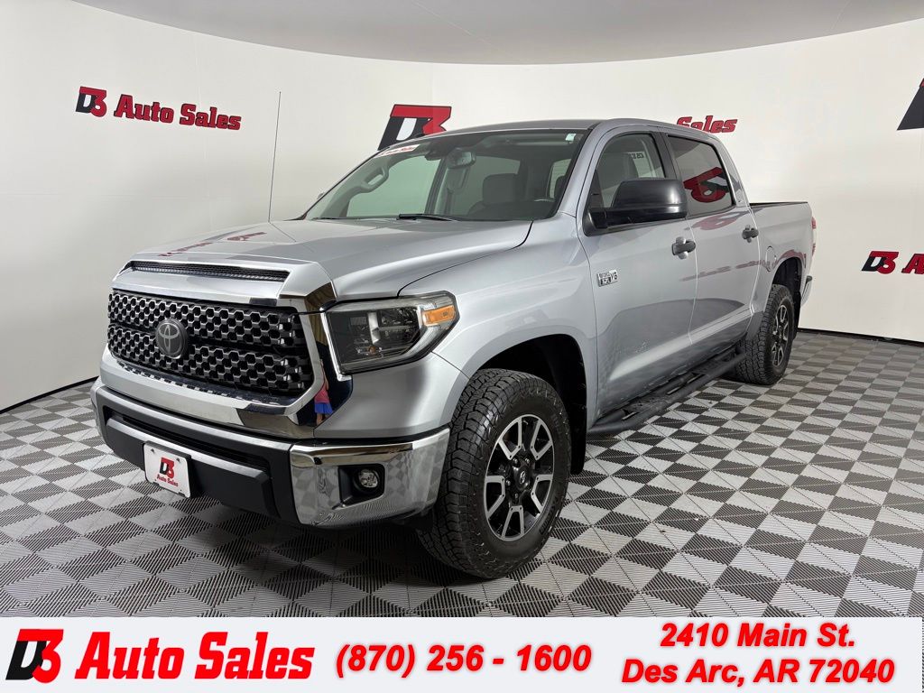 Silver Sky Metallic 2018 Toyota Tundra SR5 CrewMax 5.7L 4WD Pickup Truck Four-Wheel Drive 6-Speed Automatic Overdrive