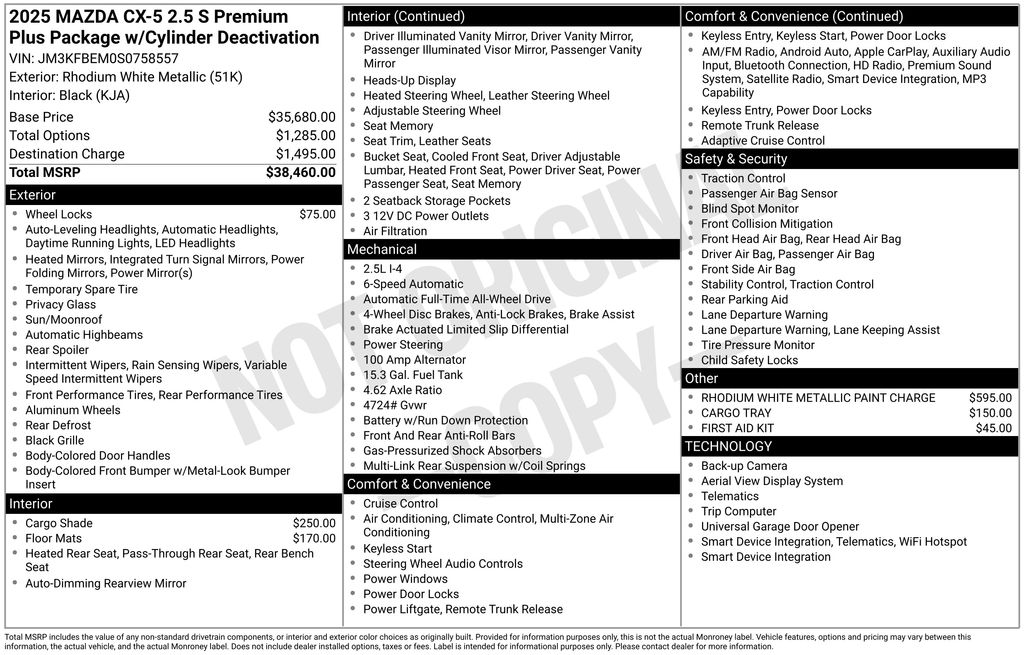 2025 Mazda CX-5 S Premium Plus package Auto AWD's photo