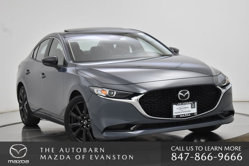 Polymetal Gray Metallic 2025 Mazda MAZDA3 2.5 S Carbon Edition Sedan AWD Sedan All-Wheel Drive 6-Speed Automatic