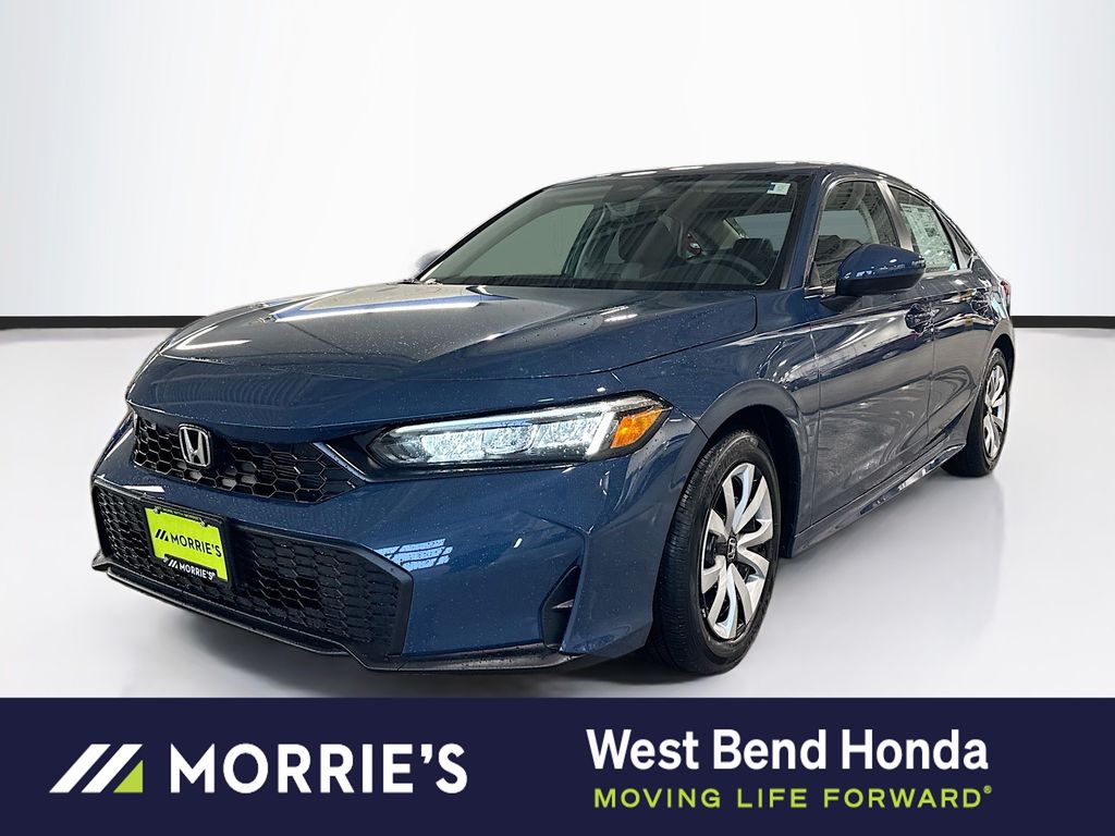 Blue Lagoon Pearl 2026 Honda Civic LX FWD Sedan Front-Wheel Drive Continuously Variable Transmission