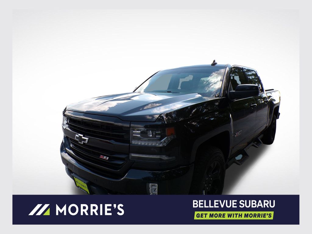Black 2017 Chevrolet Silverado 1500 Pickup Truck Four-Wheel Drive 8-Speed Automatic Overdrive