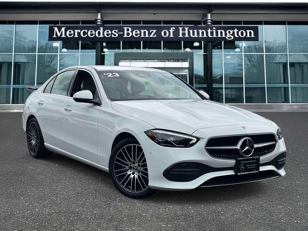 Polar White 2023 Mercedes-Benz C-Class Sedan All-Wheel Drive 9-Speed Automatic