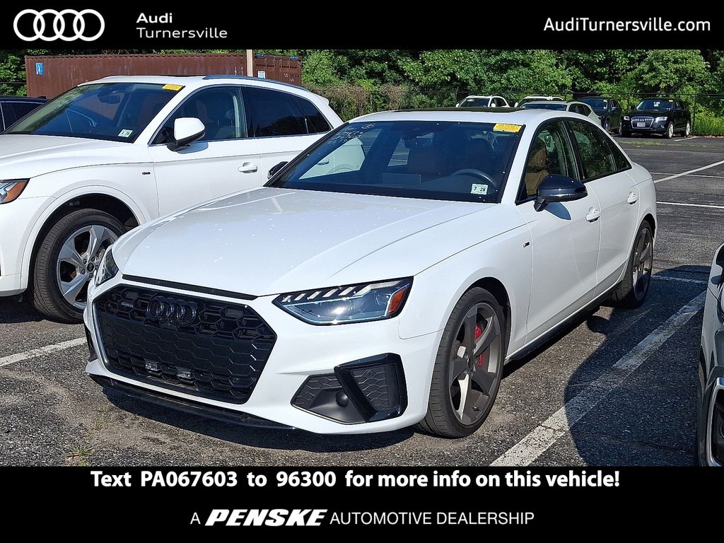 Glacier White 2023 Audi A4 Sedan All-Wheel Drive 7-Speed Automatic