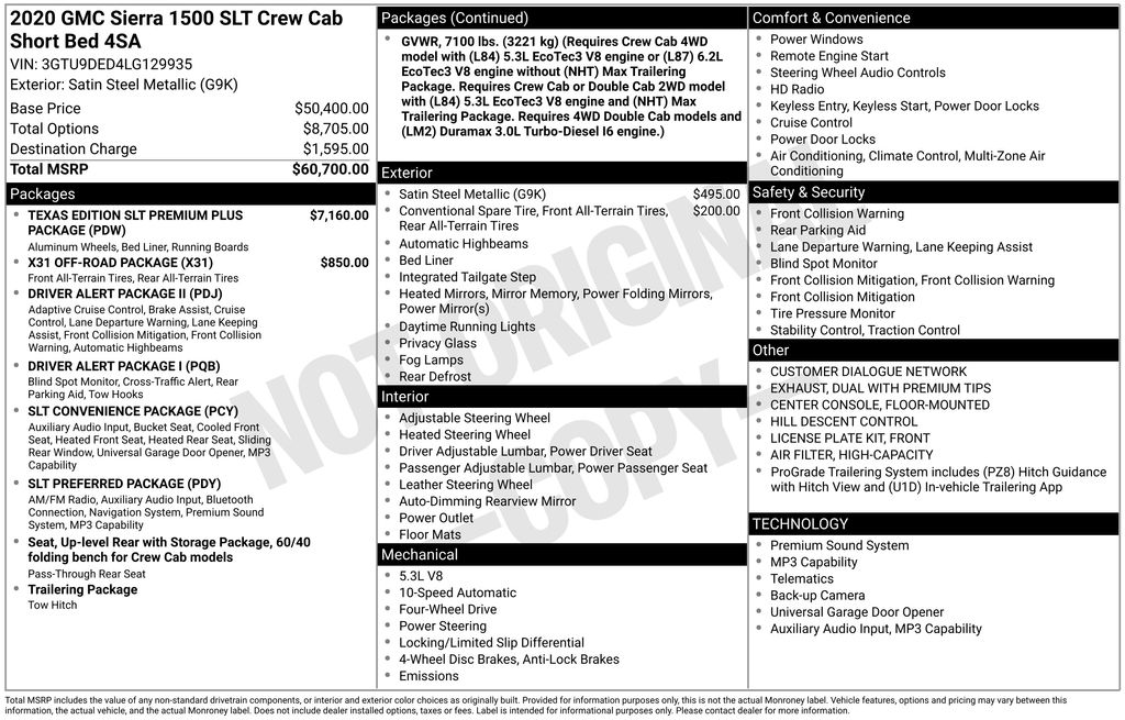 2020 GMC Sierra 1500 SLT Gray at Wharton Chevrolet GMC