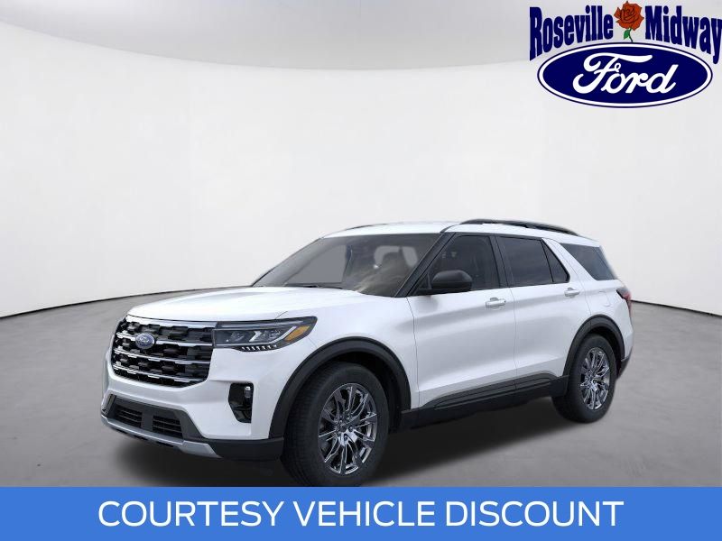 Star White Metallic Tri-Coat 2026 Ford Explorer SUV / Crossover All-Wheel Drive Automatic