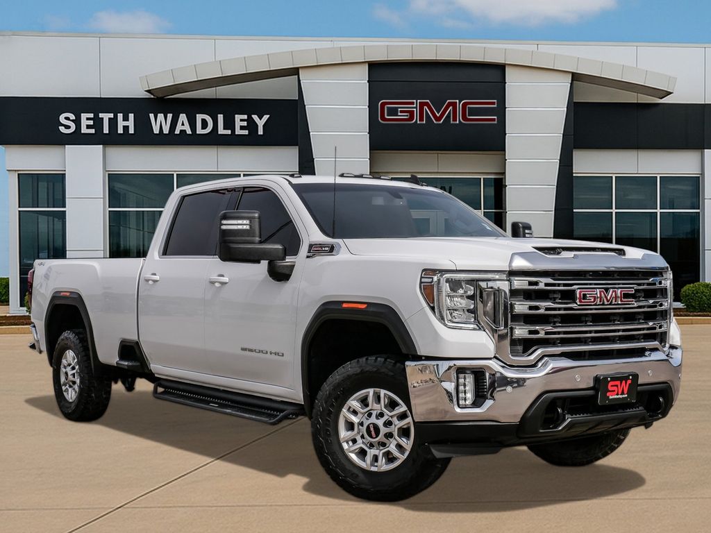 Summit White 2021 GMC Sierra 2500HD SLE Crew Cab 4WD Pickup Truck Four-Wheel Drive 6-Speed Automatic