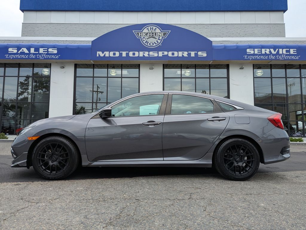 Gray (Modern Steel Metallic) 2021 Honda Civic Sedan Front-Wheel Drive Continuously Variable Transmission
