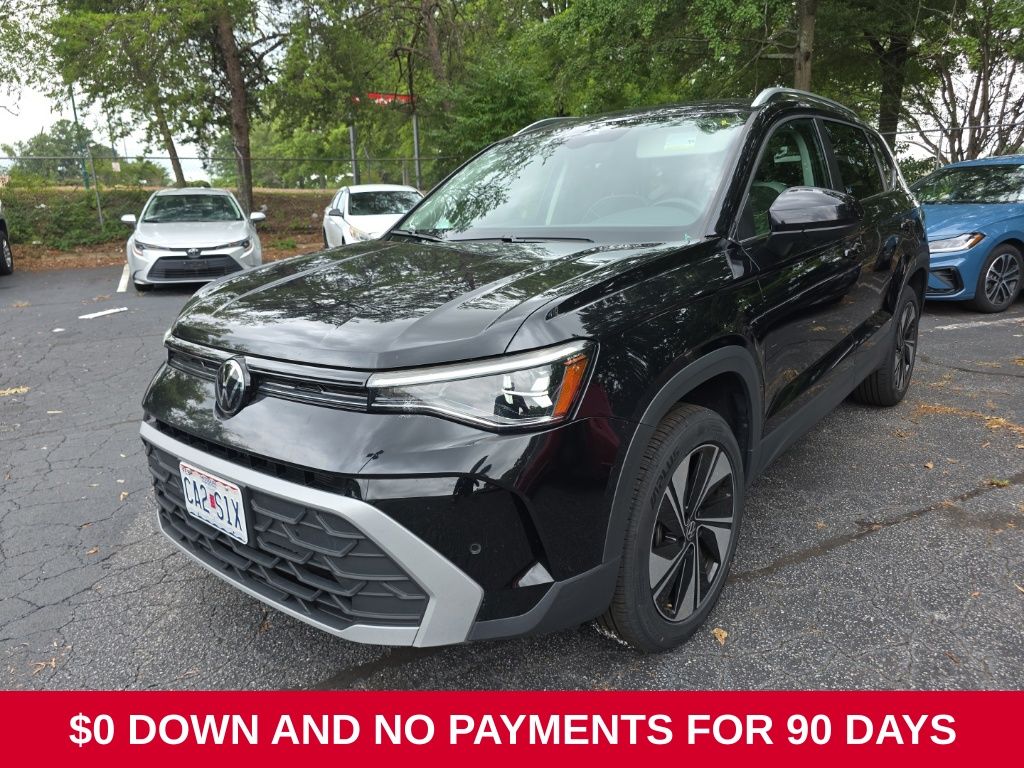 Black 2025 Volkswagen Taos SUV / Crossover All-Wheel Drive 8-Speed Automatic