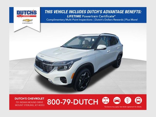 Snow White Pearl 2025 Kia Seltos EX AWD SUV / Crossover All-Wheel Drive Continuously Variable Transmission