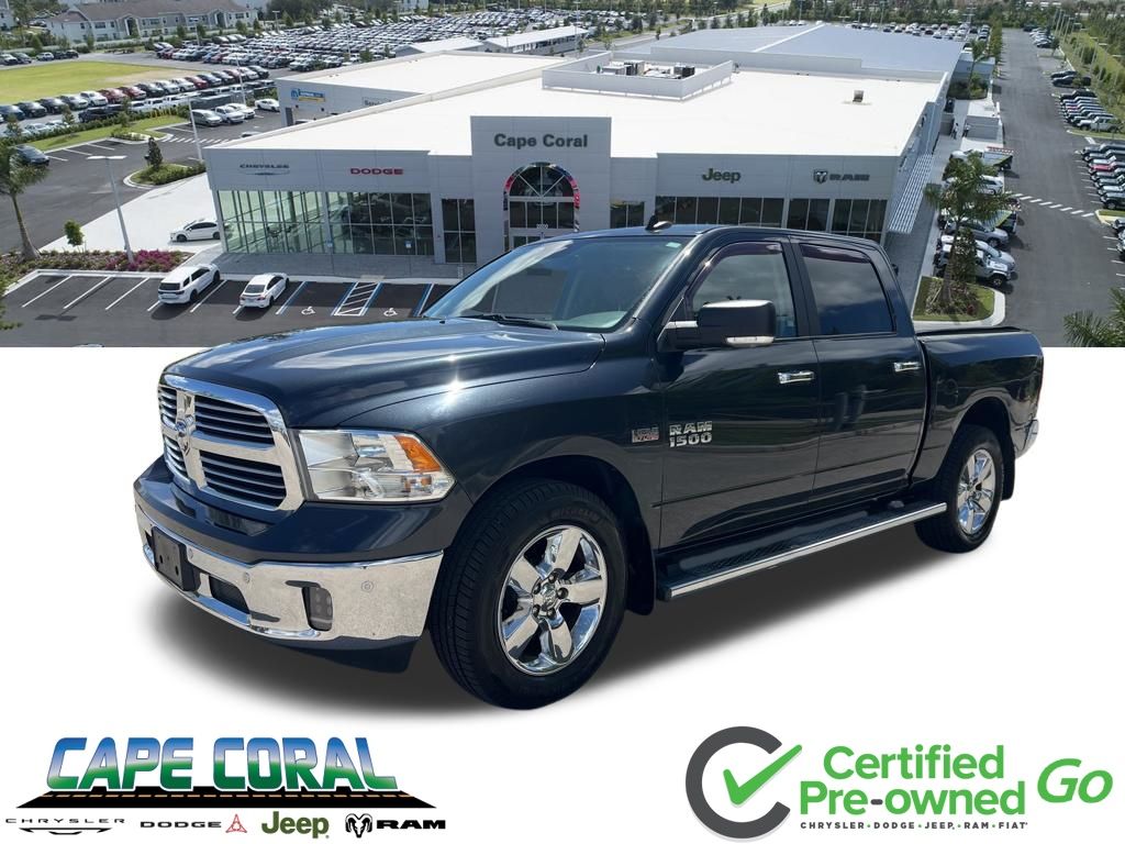 Gray (Maximum Steel Metallic Clearcoat) 2017 RAM 1500 Big Horn Crew Cab 4WD Pickup Truck Four-Wheel Drive 8-Speed Automatic