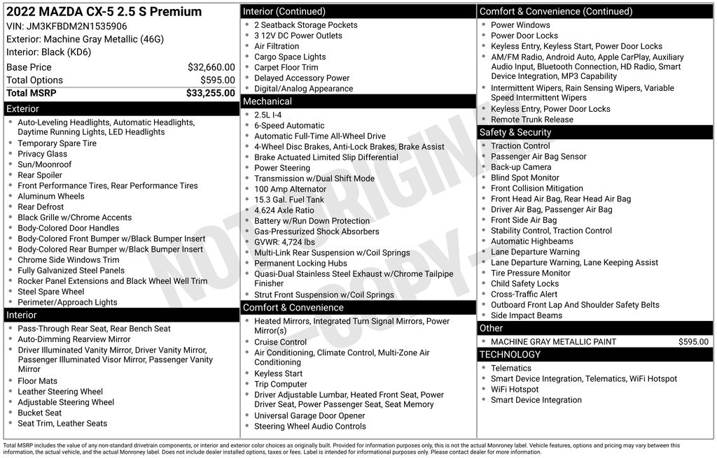 Used Car 2022 Mazda Cx-5  2.5 S Premium Package For Sale Under $30,000 In Austin, Texas