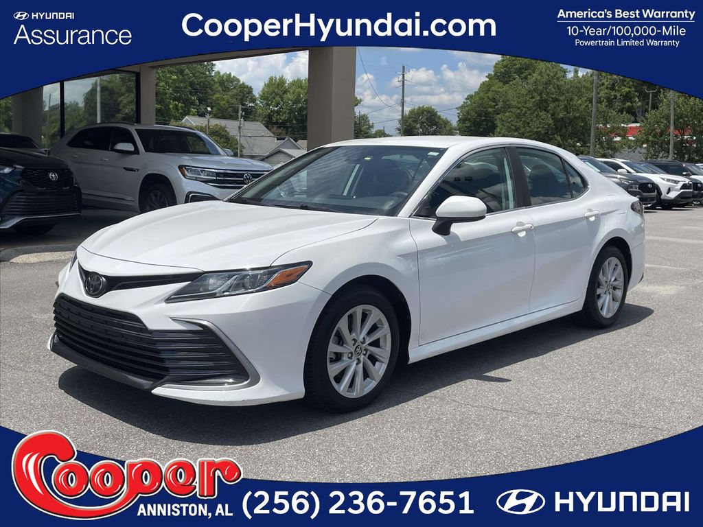 White 2022 Toyota Camry LE FWD Sedan Front-Wheel Drive 8-Speed Automatic