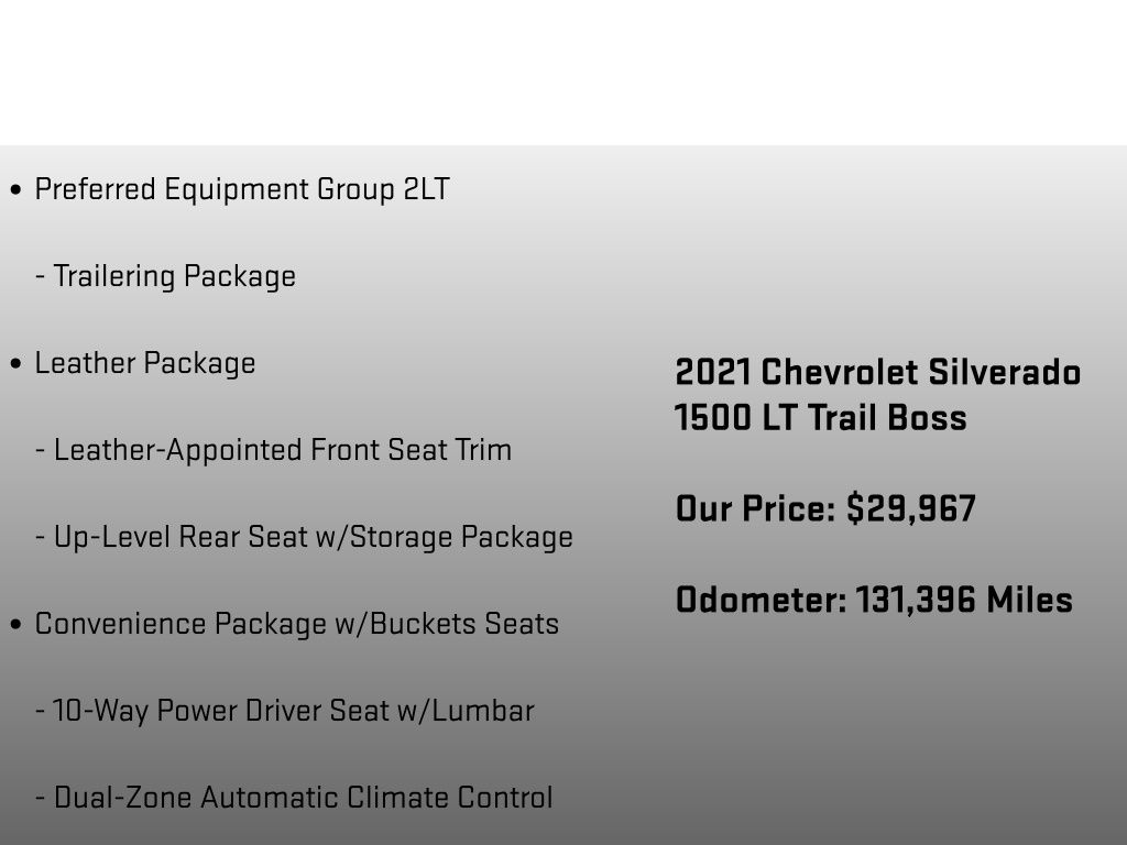 2021 Chevrolet Silverado 1500 LT Trail Boss Blue at Carlisle Cadillac Buick GMC
