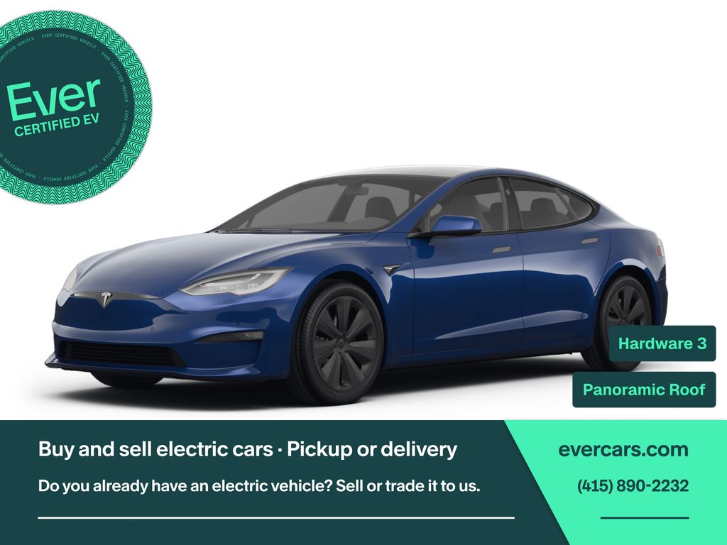 Blue 2022 Tesla Model S Sedan All-Wheel Drive 1-Speed Automatic