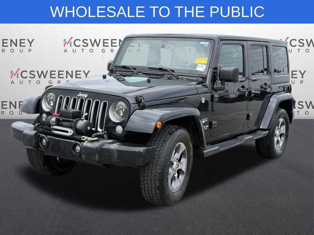 Black Clearcoat 2016 Jeep Wrangler Unlimited Sahara 4WD SUV / Crossover Four-Wheel Drive 6-Speed Manual