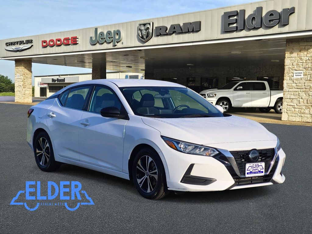 White (Fresh Powder) 2021 Nissan Sentra Sedan Front-Wheel Drive Continuously Variable Transmission