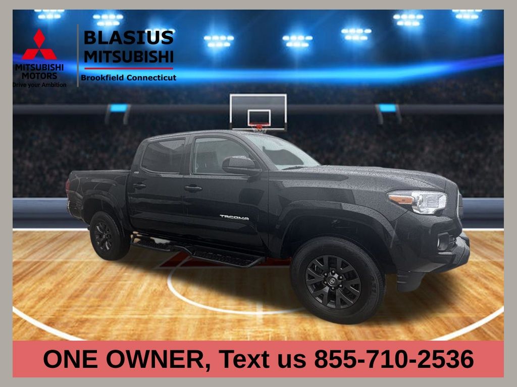 Black 2023 Toyota Tacoma SR5 V6 Double Cab 4WD Pickup Truck Four-Wheel Drive 6-Speed Automatic