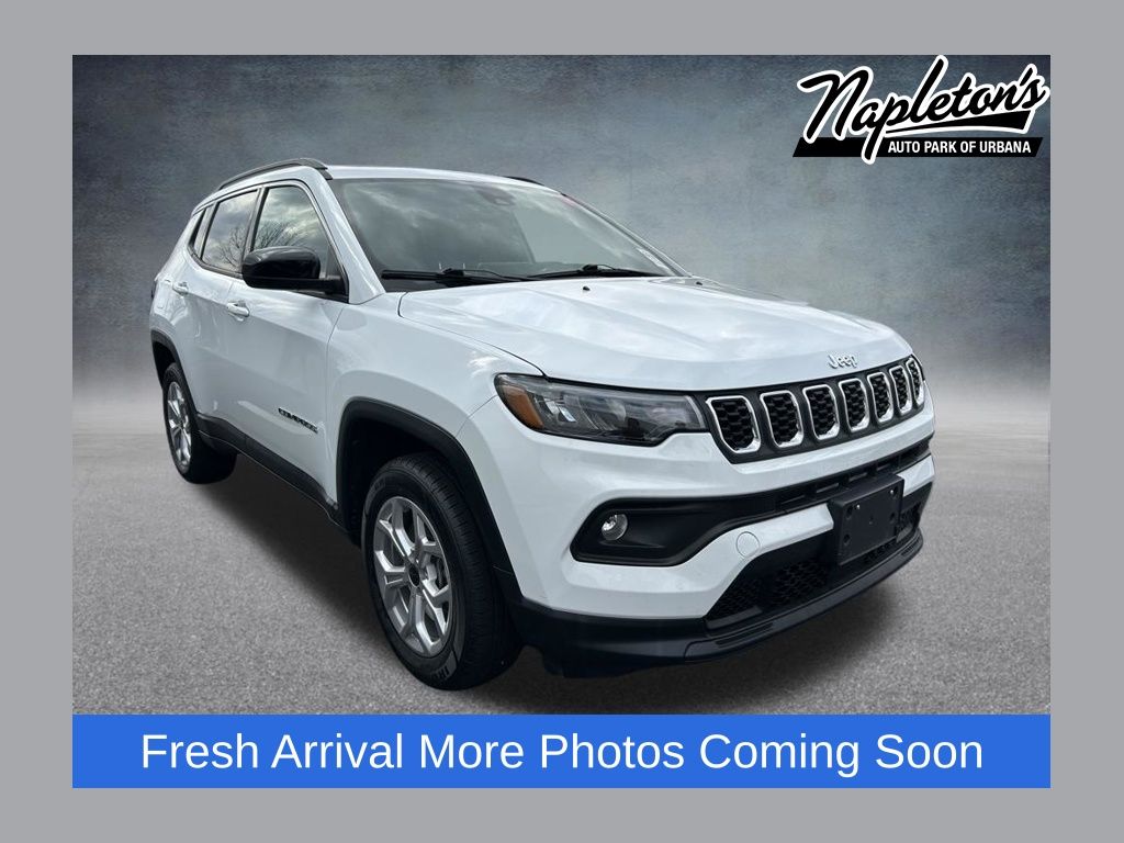 Bright White Clearcoat 2025 Jeep Compass Latitude 4WD SUV / Crossover Four-Wheel Drive 8-Speed Automatic