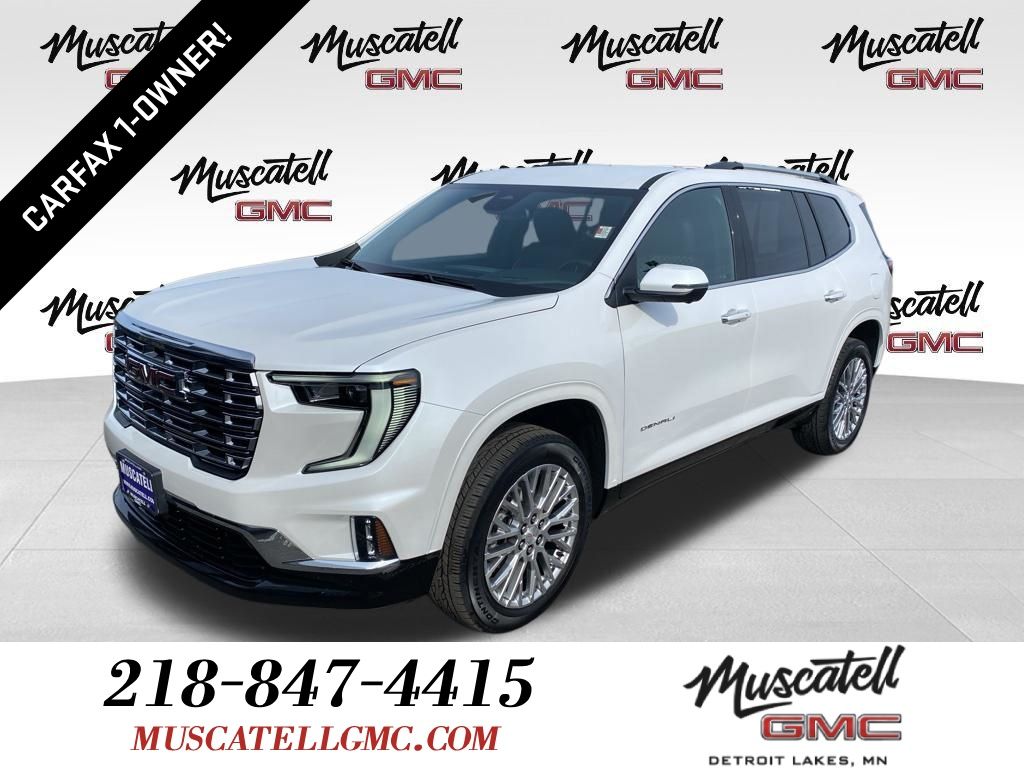 White Frost Tricoat 2025 GMC Acadia SUV / Crossover Four-Wheel Drive 8-Speed Automatic