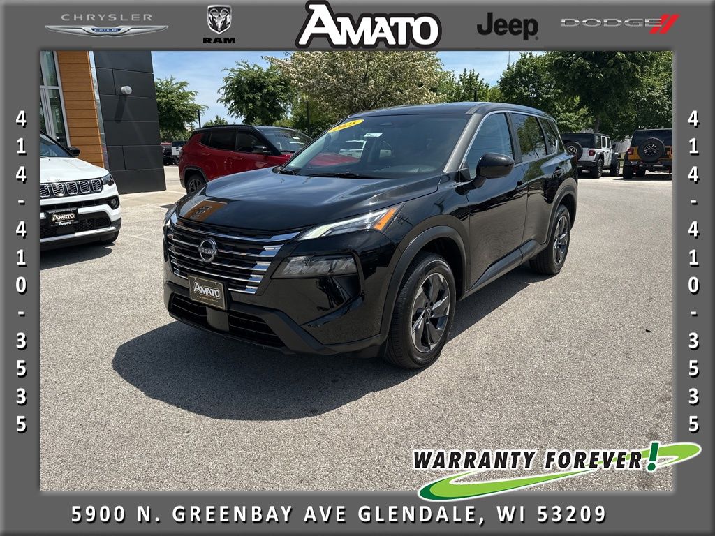 Super Black 2025 Nissan Rogue SV FWD SUV / Crossover Front-Wheel Drive Continuously Variable Transmission