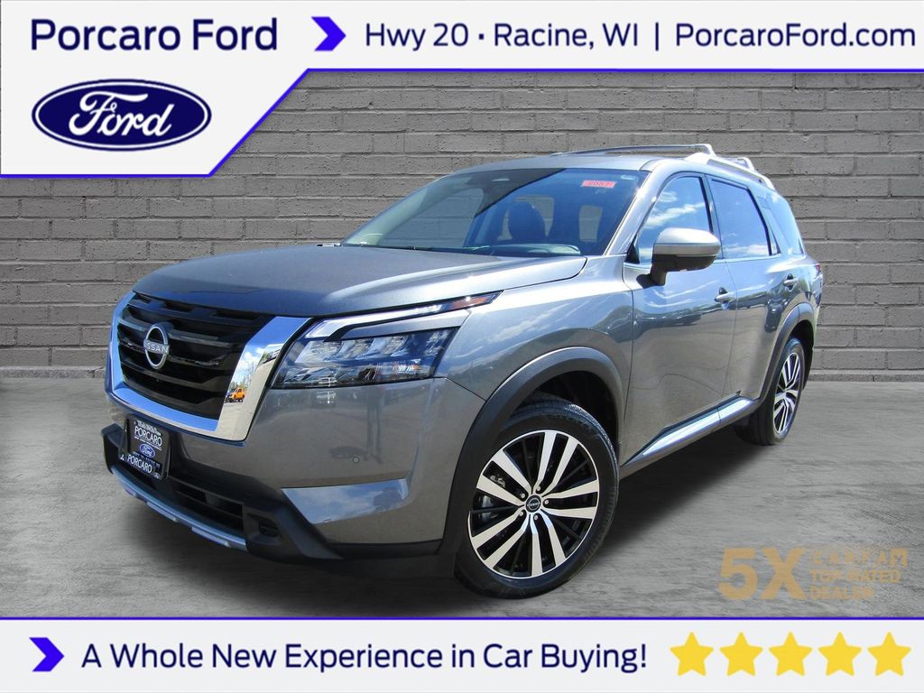Gun Metallic/Super Black 2025 Nissan Pathfinder SUV / Crossover All-Wheel Drive 9-Speed Automatic