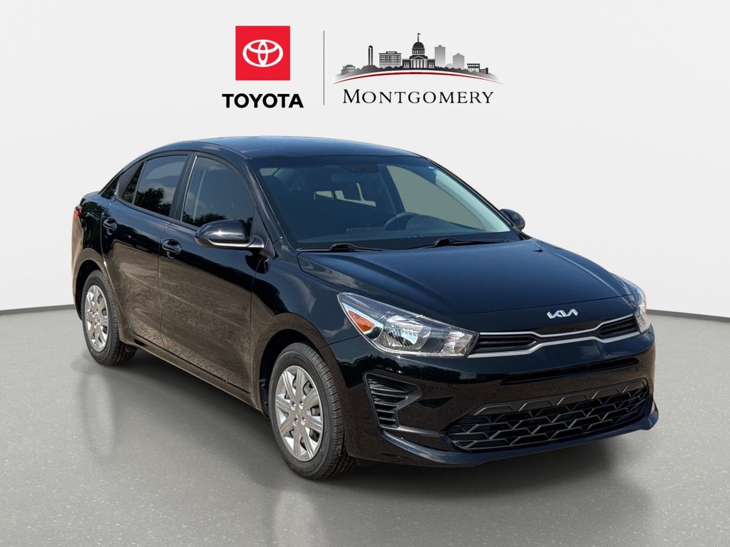 Aurora Black 2023 Kia Rio Sedan Front-Wheel Drive Continuously Variable Transmission