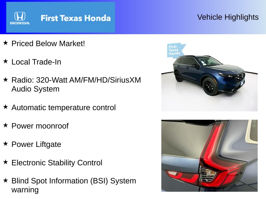 Used Car 2025 Honda Cr-v Hybrid  Sport-l For Sale Under $40,000 In Austin, Texas