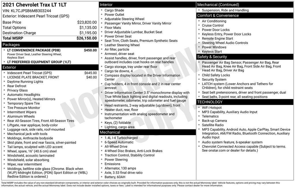 Used 2021 Chevrolet Trax SUV