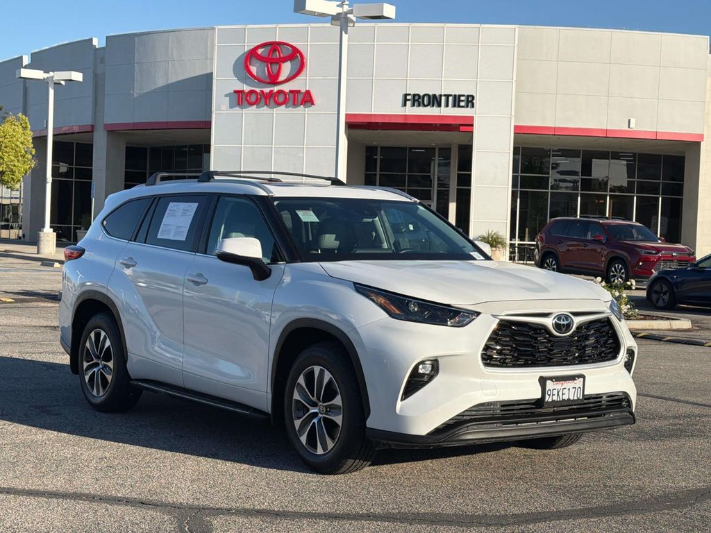 White (Wind Chill Pearl) 2023 Toyota Highlander XLE FWD SUV / Crossover Front-Wheel Drive 8-Speed Automatic