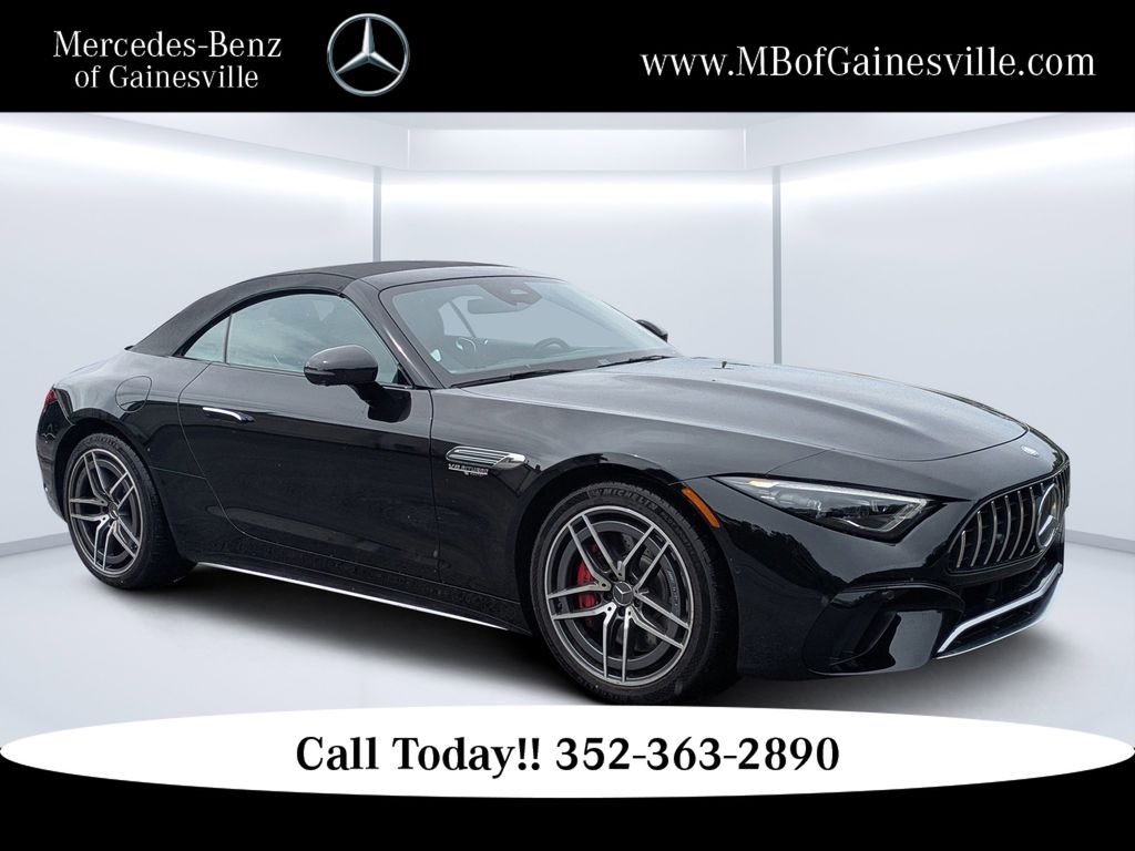 Obsidian Black Metallic 2024 Mercedes-Benz SL-Class AMG SL 55 4MATIC Convertible All-Wheel Drive 9-Speed Automatic
