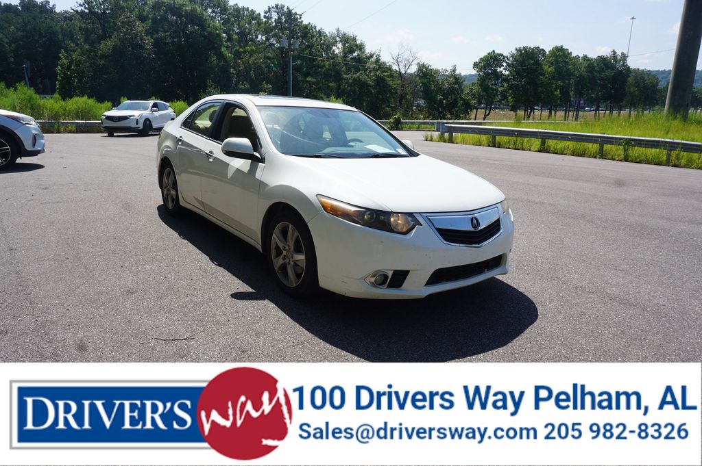 White 2014 Acura TSX Sedan Front-Wheel Drive Automatic