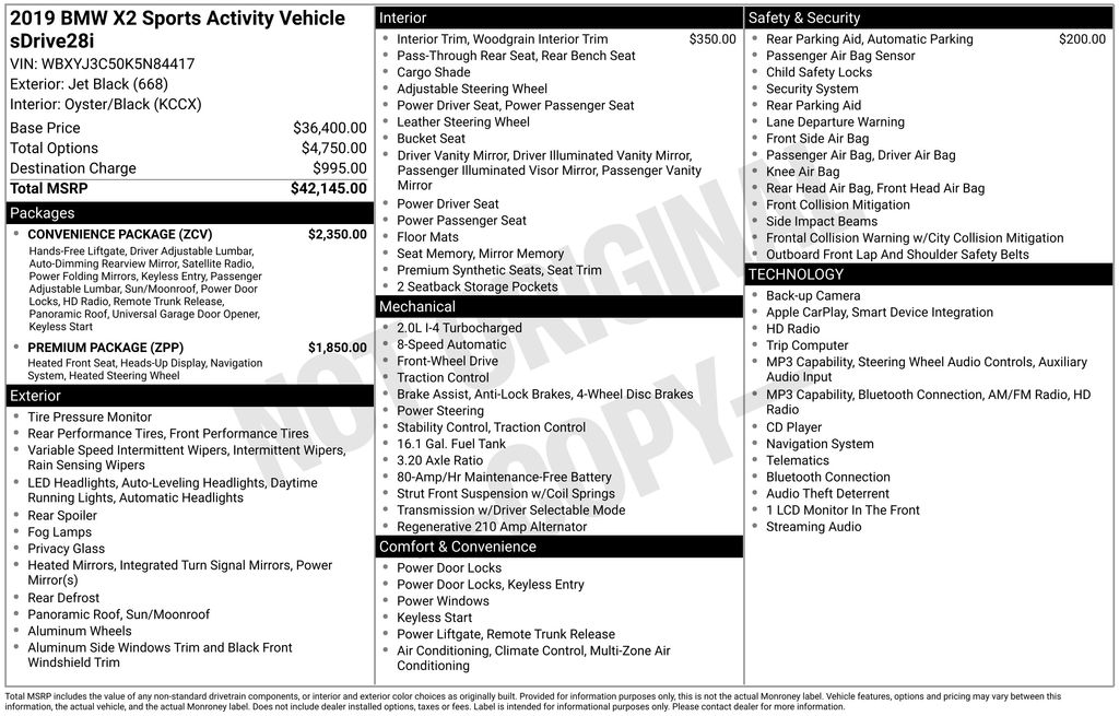 Used Car 2019 Bmw X2  Sdrive28i For Sale Under $20,000 In Austin, Texas