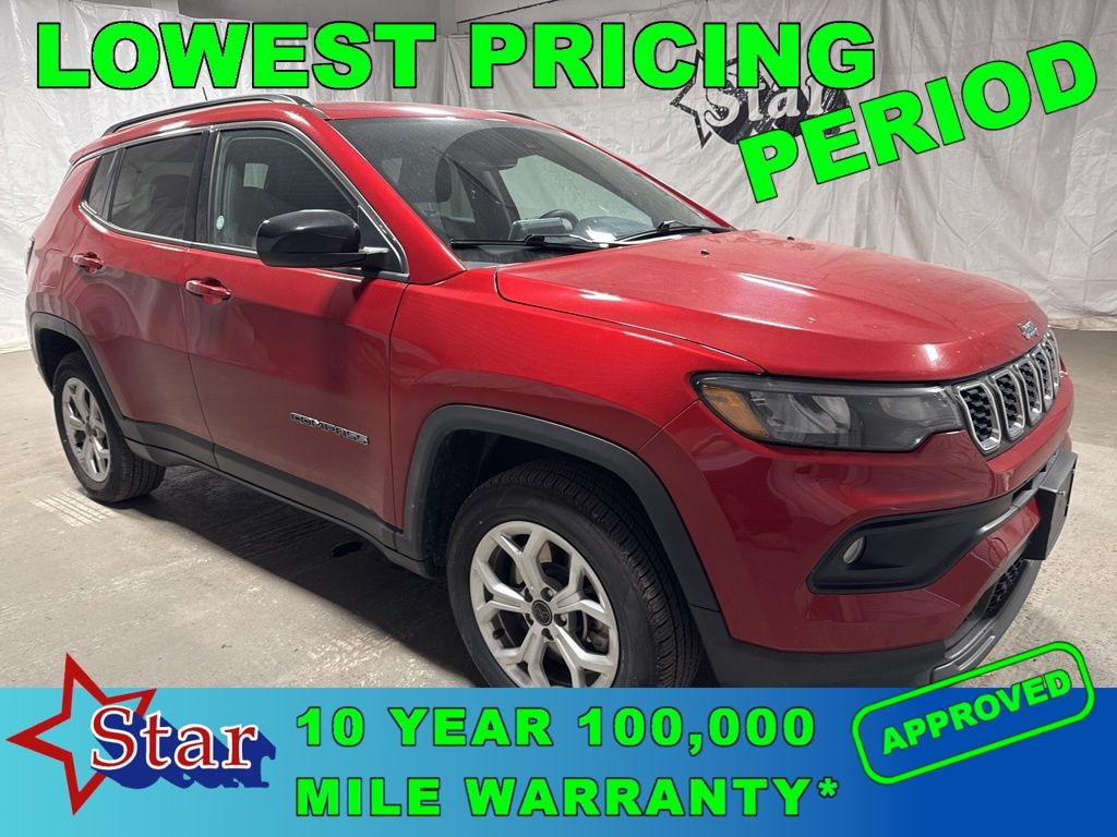 Red Hot Pearlcoat 2025 Jeep Compass Latitude 4WD SUV / Crossover Four-Wheel Drive 8-Speed Automatic