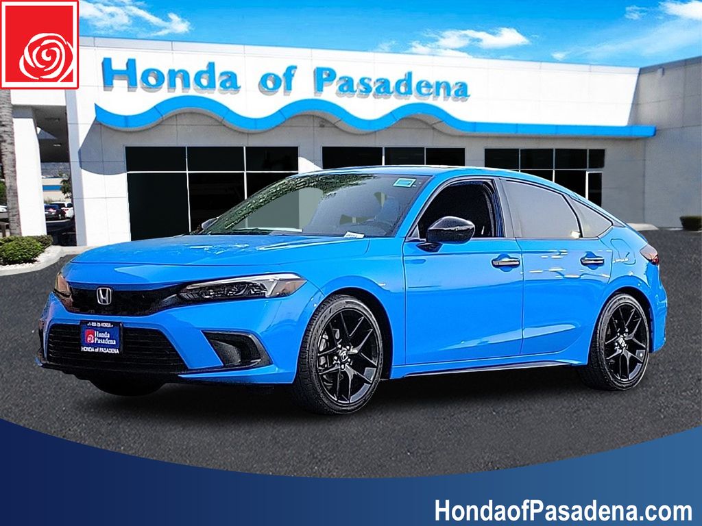 Blue 2023 Honda Civic Hatchback Sport FWD Hatchback Front-Wheel Drive Continuously Variable Transmission