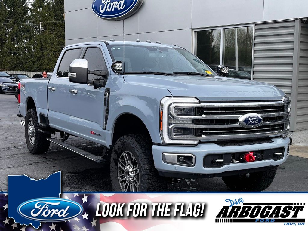 Gray Metallic 2024 Ford F-250 Super Duty Limited Crew Cab 4WD Pickup Truck Four-Wheel Drive Automatic