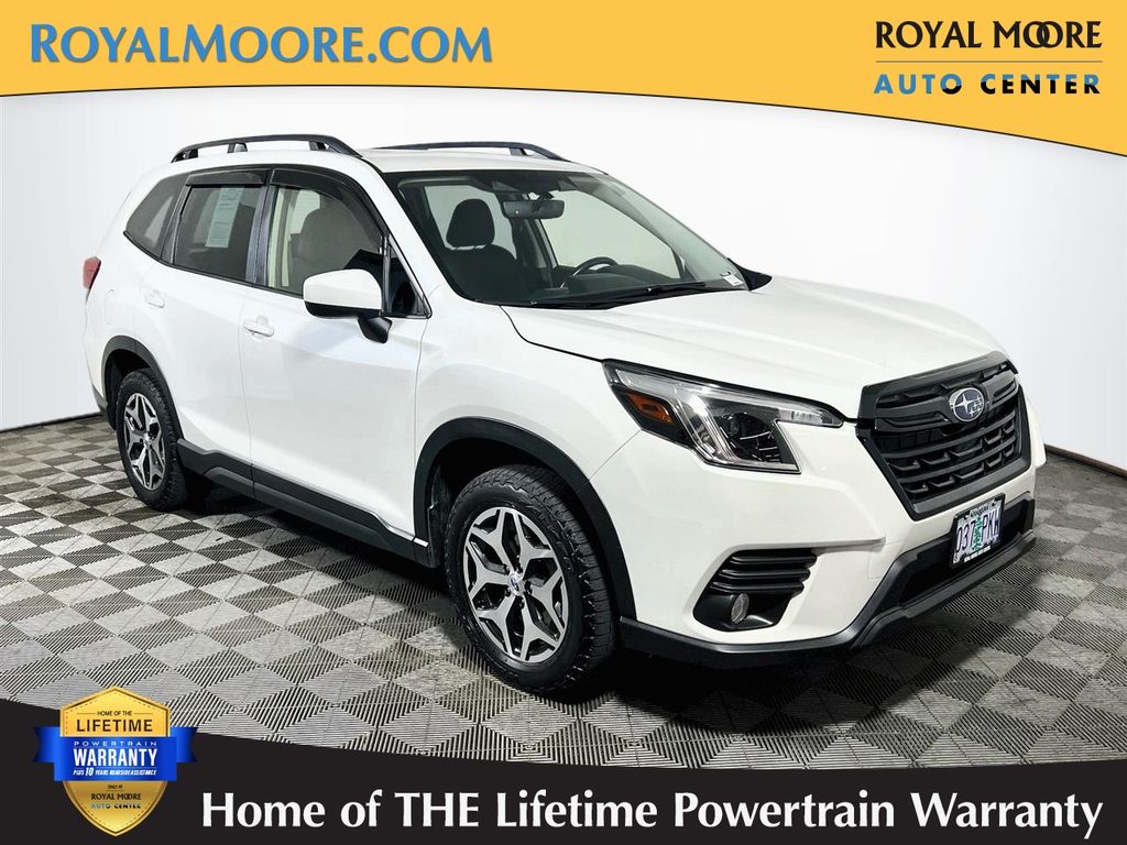 Crystal White Pearl 2023 Subaru Forester SUV / Crossover All-Wheel Drive Continuously Variable Transmission
