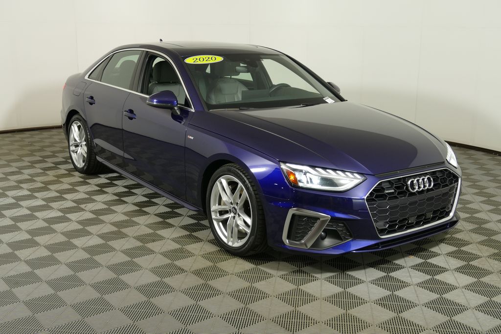 Navarra Blue Metallic 2020 Audi A4 Sedan All-Wheel Drive 7-Speed Automatic