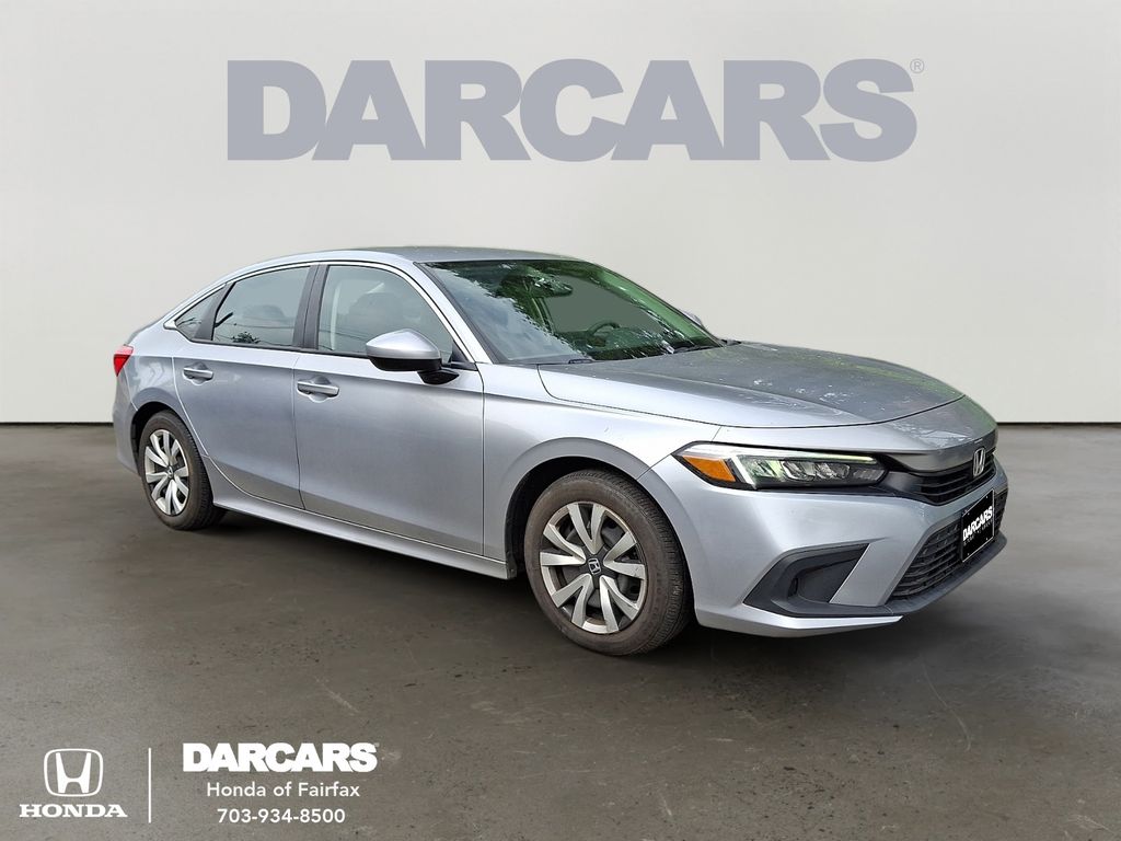 Lunar Silver Metallic 2023 Honda Civic Sedan Front-Wheel Drive Continuously Variable Transmission