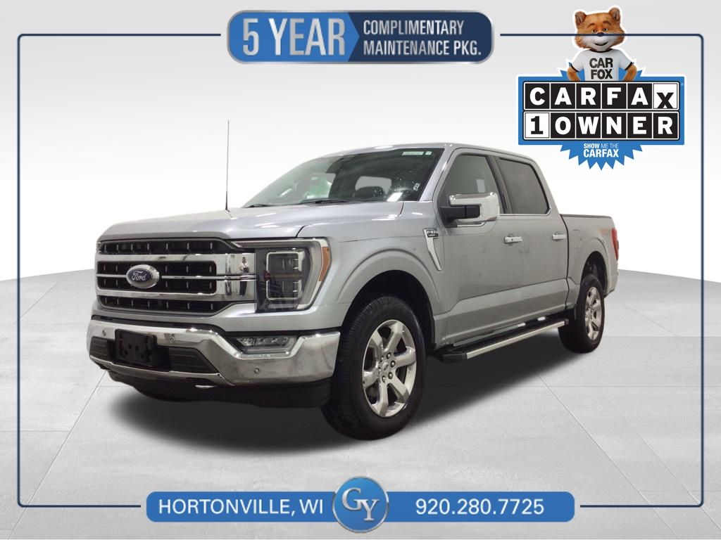 Iconic Silver Metallic 2022 Ford F-150 Lariat SuperCrew 4WD Pickup Truck Four-Wheel Drive Automatic