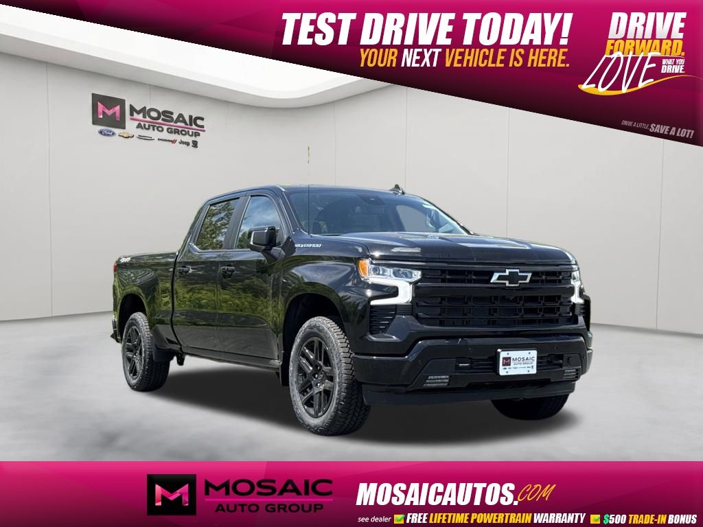 Black 2026 Chevrolet Silverado 1500 Pickup Truck Four-Wheel Drive Automatic