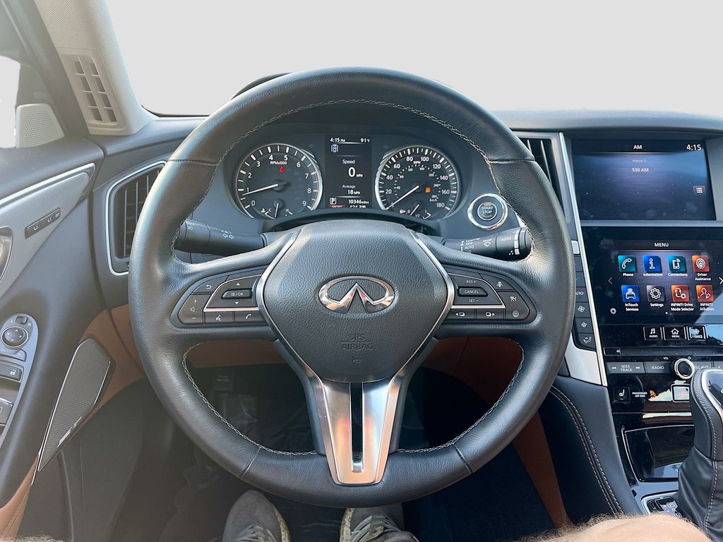 2024 INFINITI Q50 LUXE White at AutoSavvy Houston Southwest