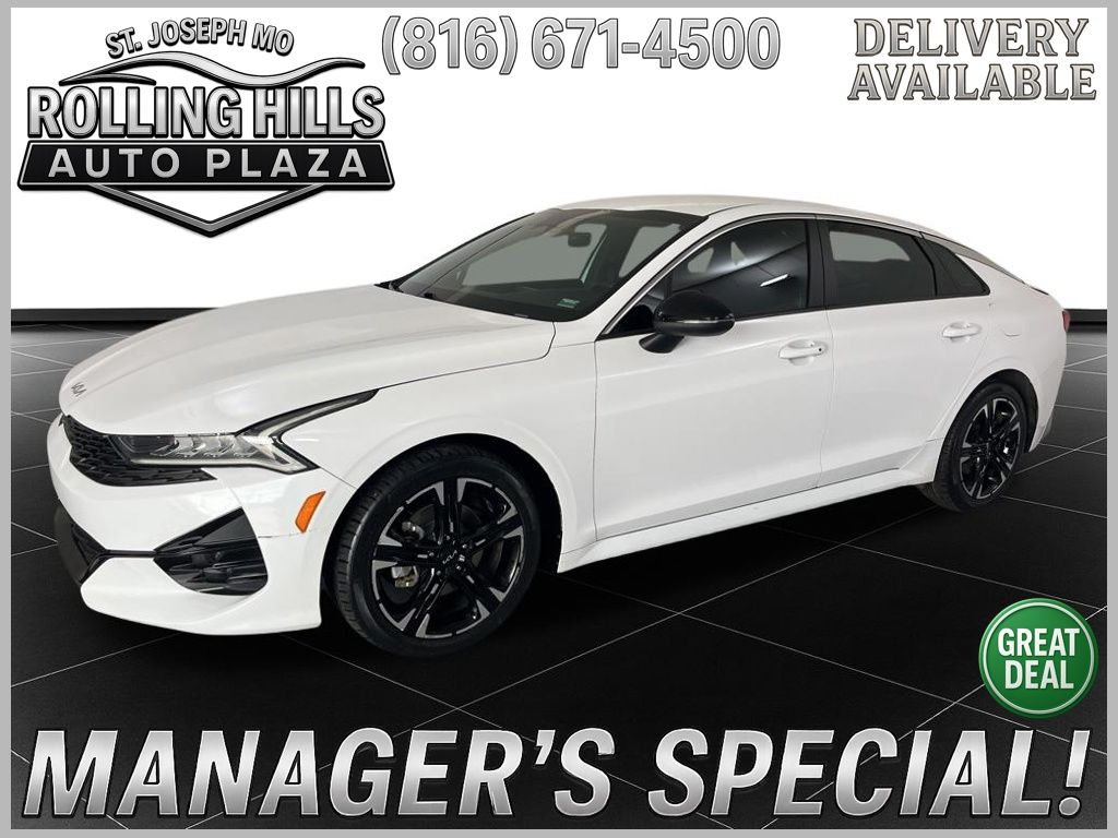 White Pearl 2022 Kia K5 GT-Line FWD Sedan Front-Wheel Drive 8-Speed Automatic