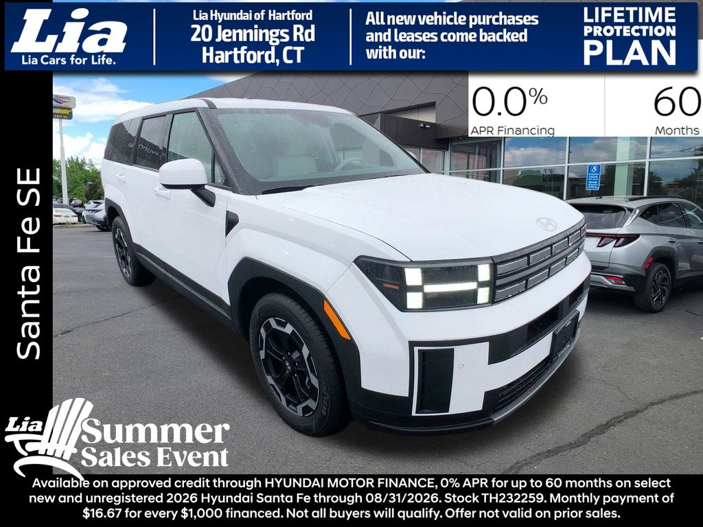 Serenity White 2026 Hyundai Santa Fe SUV / Crossover All-Wheel Drive 8-Speed Automatic