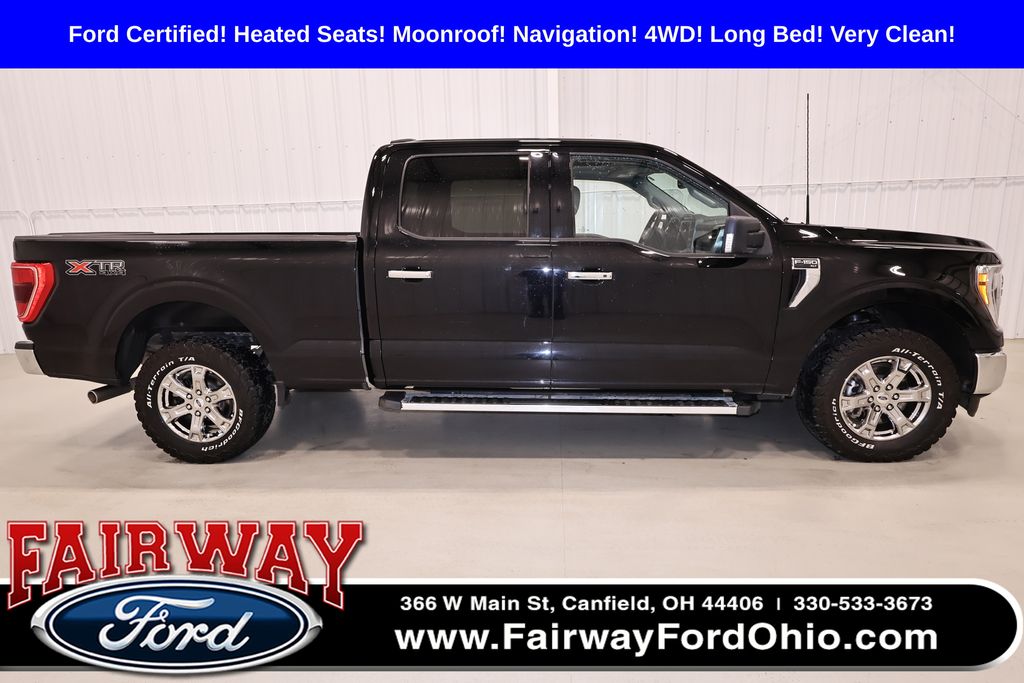 Agate Black Metallic 2023 Ford F-150 XLT SuperCrew 4WD Pickup Truck Four-Wheel Drive Automatic