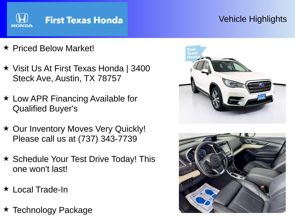 Used Car 2022 Subaru Ascent  Limited For Sale Under $30,000 In Austin, Texas