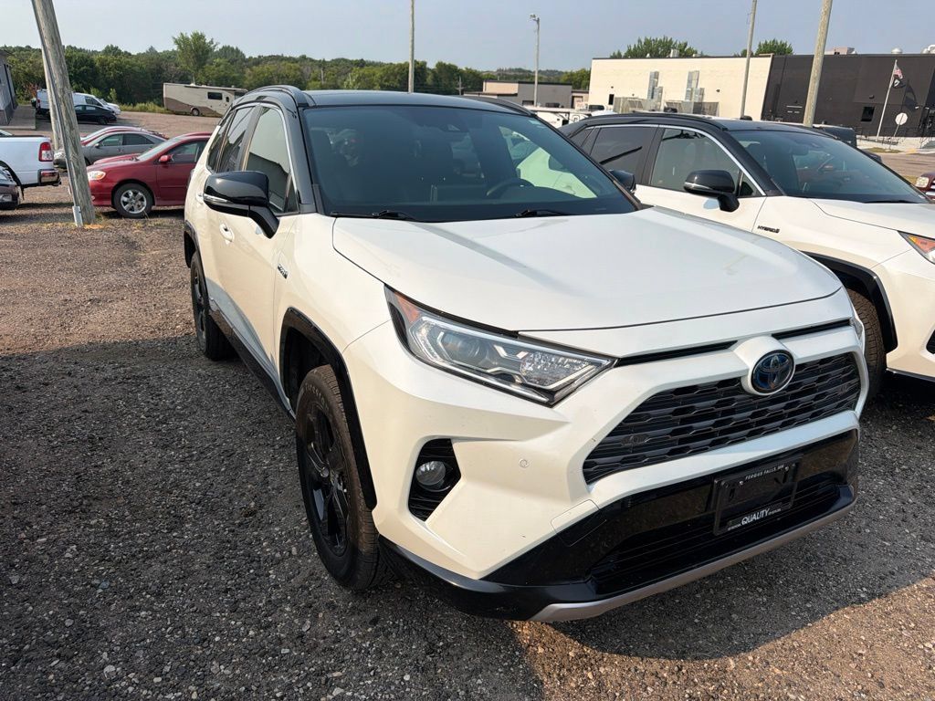 Blizzard Pearl w/Midnight Black Roof 2020 Toyota RAV4 Hybrid SUV / Crossover All-Wheel Drive Continuously Variable Transmission